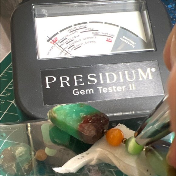 Artisan Chrysoprase Nugget 18" Necklace 925 Hook Pearls Agate Glass Beads Chunky - Picture 11 of 13